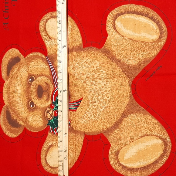 2 VINTAGE Cut/Sew Panels Hallmark Christmas Bear Pillow & BOZO Clown Hand Puppet - Picture 2 of 11